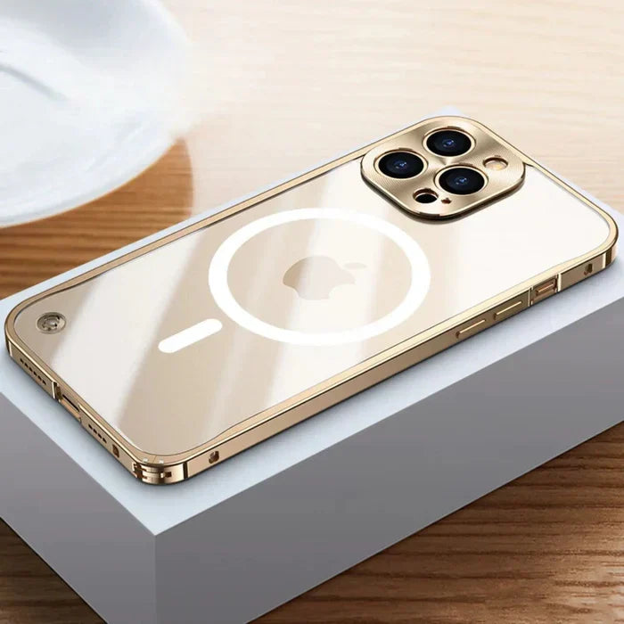 Side profile of slim magnetic phone accessory for iPhone 15