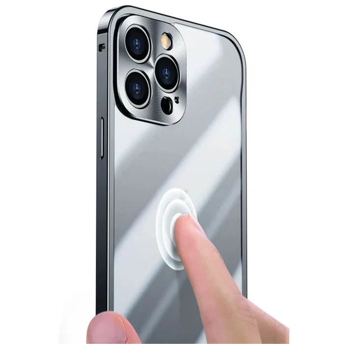 Back view of MagSafe compatible transparent case for iPhone 15