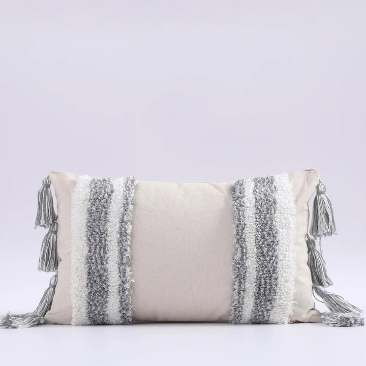 Stylish boho cushion cover adding warmth to interior decor