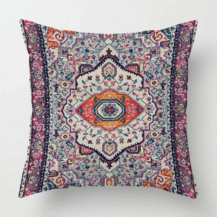 Stylish moroccan pillow case showcasing ethnic patterns and neutral tones for home styling.