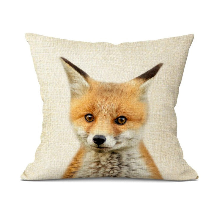 Decorative animal cushion cover featuring playful animal print for home decor
