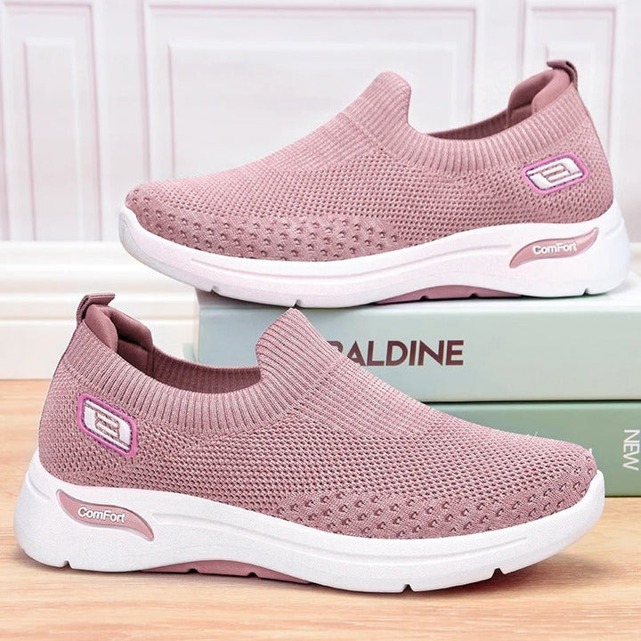 Light pink women's comfortable orthopedic sports shoes for daily wear
