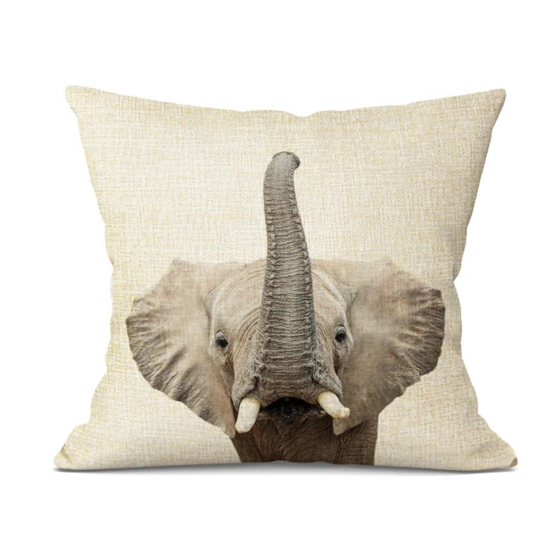 Back view of decorative pillow case with hidden zipper closure