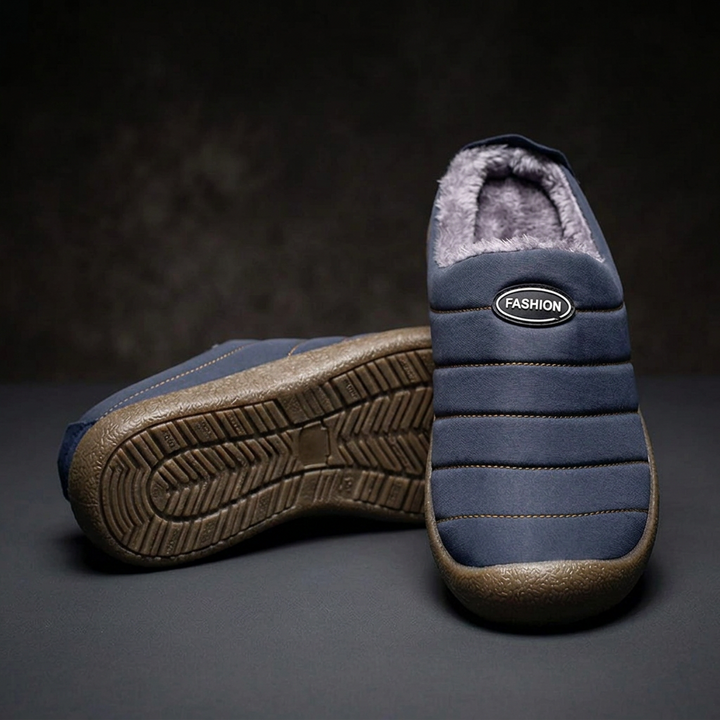 Comfortable men's winter footwear for indoor relaxation