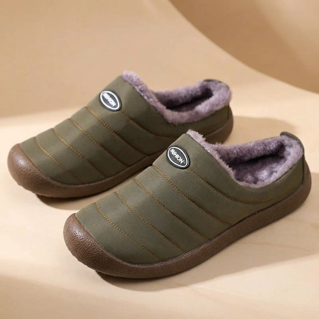 Everyday indoor slippers for men with sturdy traction outsoles