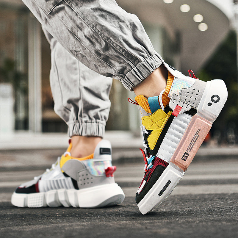 Back view of men's fashion casual footwear highlighting cushioned sole