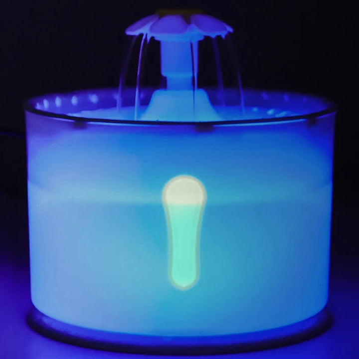 Automatic pet water fountain with continuous flow for cats and dogs