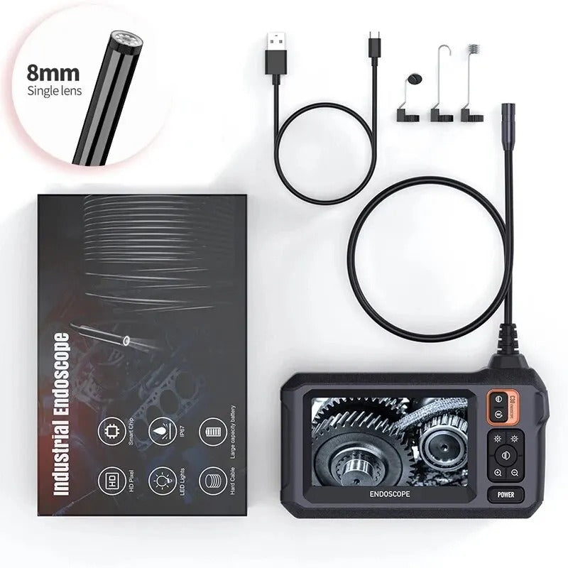 Automotive tool endoscope inspecting hard-to-reach engine compartments