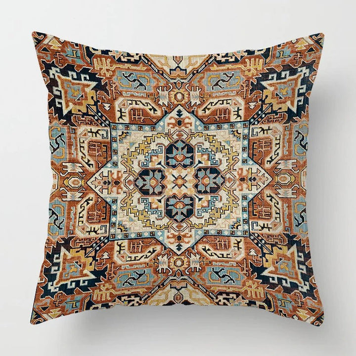 Neutral-toned Moroccan decorative pillow cover blending seamlessly with modern boho interiors.