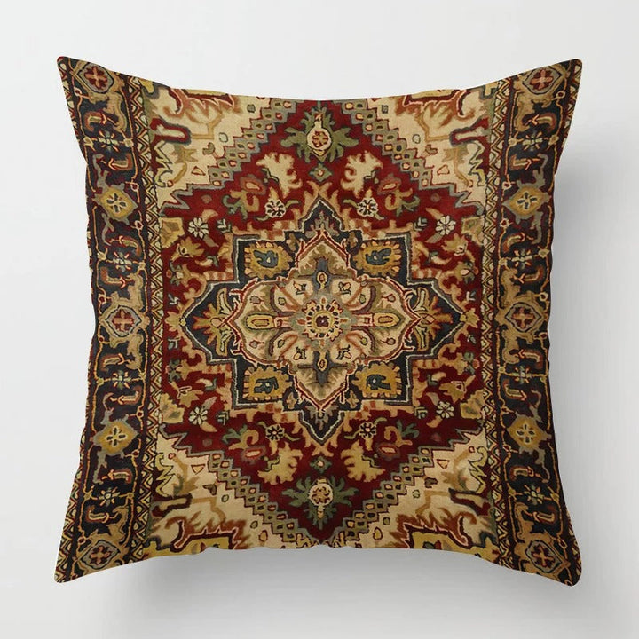 Stylized home accessory throw pillow showcasing artisan Moroccan craftsmanship and texture.