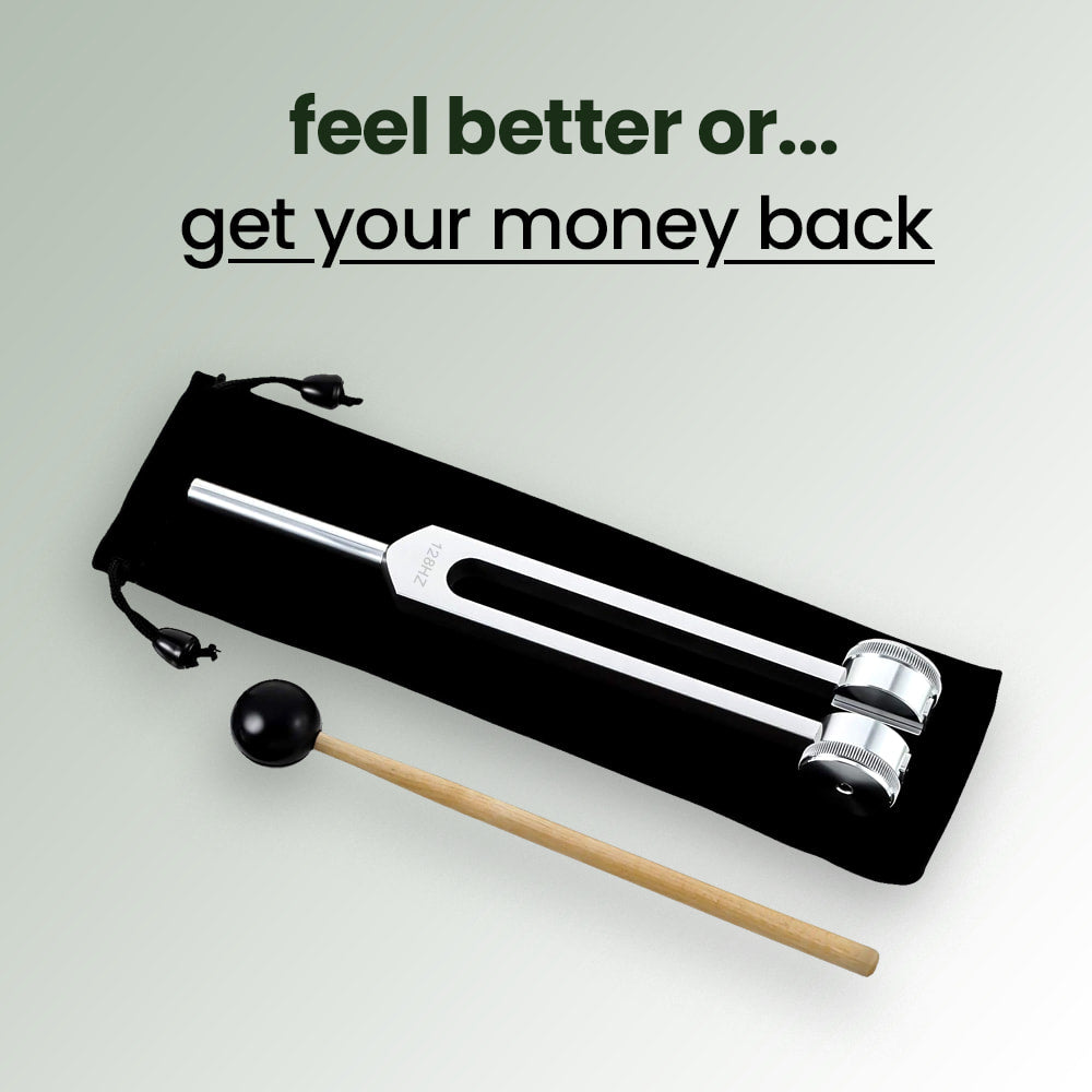 128Hz sound therapy tuning fork for pain relief and natural relaxation