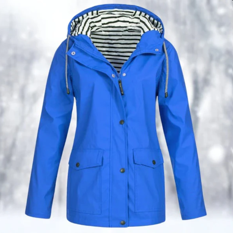 Plus size yellow hooded spring jacket and waterproof outerwear for women