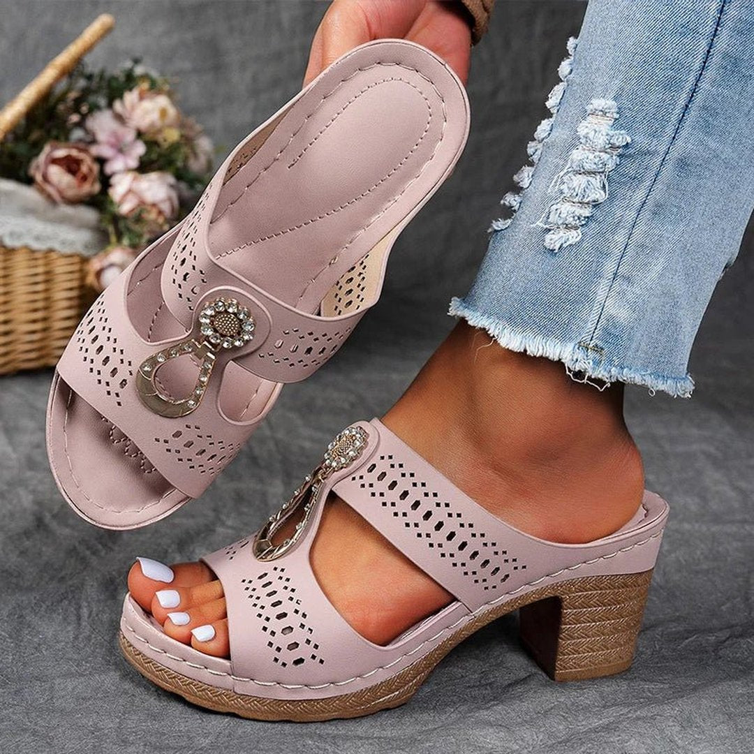 Trendy summer footwear for women combining orthopedic design and fashion