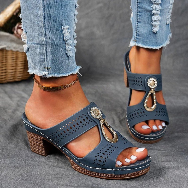 Arch support sandals for women displayed from top angle showing strap design