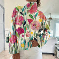 Ginny | Women’s Floral Turtleneck Sweater