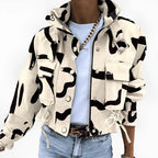 Eula | Women’s Abstract Print Cropped Jacket