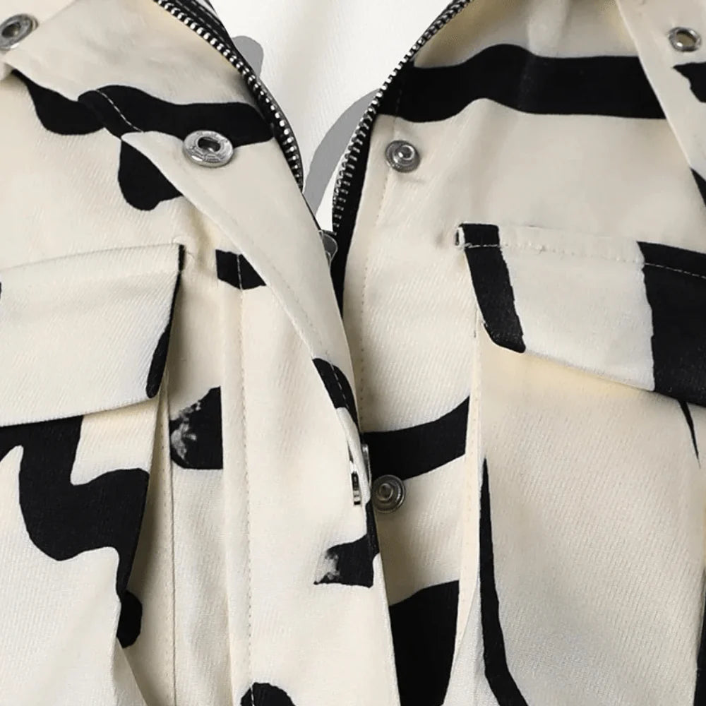 Eula | Women’s Abstract Print Cropped Jacket