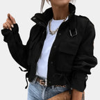 Eula | Women’s Abstract Print Cropped Jacket