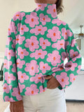 Willaine | Women’s Floral Mock Neck Long Sleeve Sweater