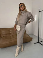 Solennea | Turtleneck Midi Dress