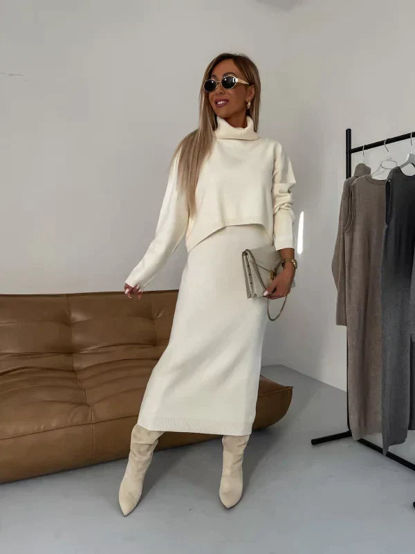 Solennea | Turtleneck Midi Dress
