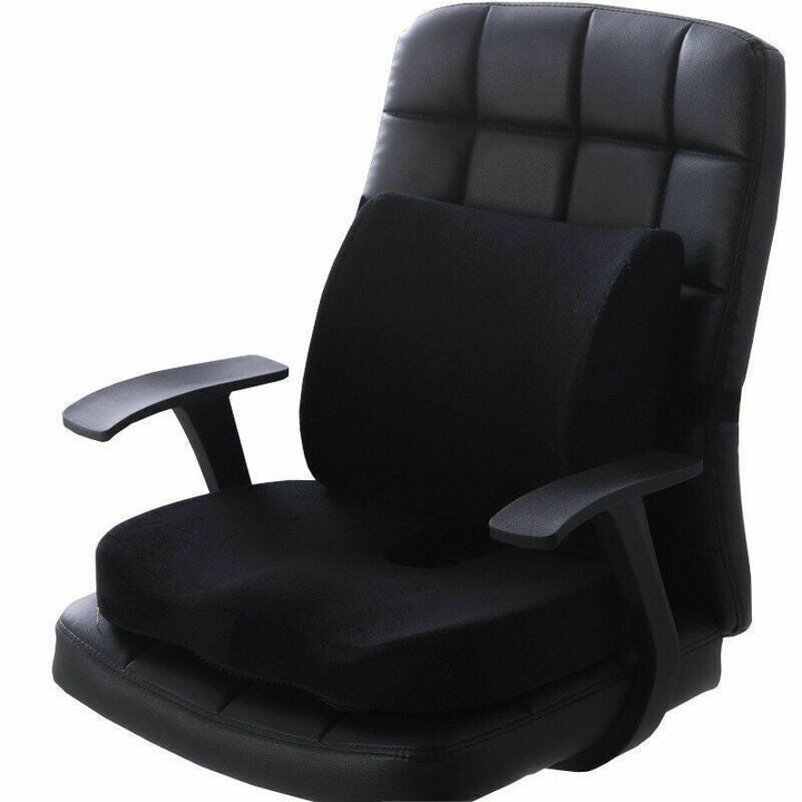 Close-up of premium memory foam texture on sciatica relief seat cushion