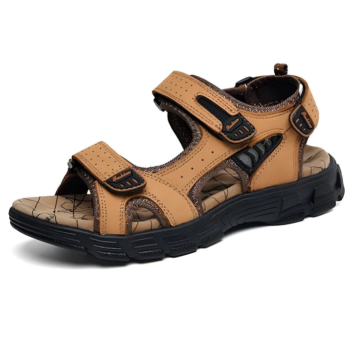 Men's adjustable comfort sandal in yellow outdoor style