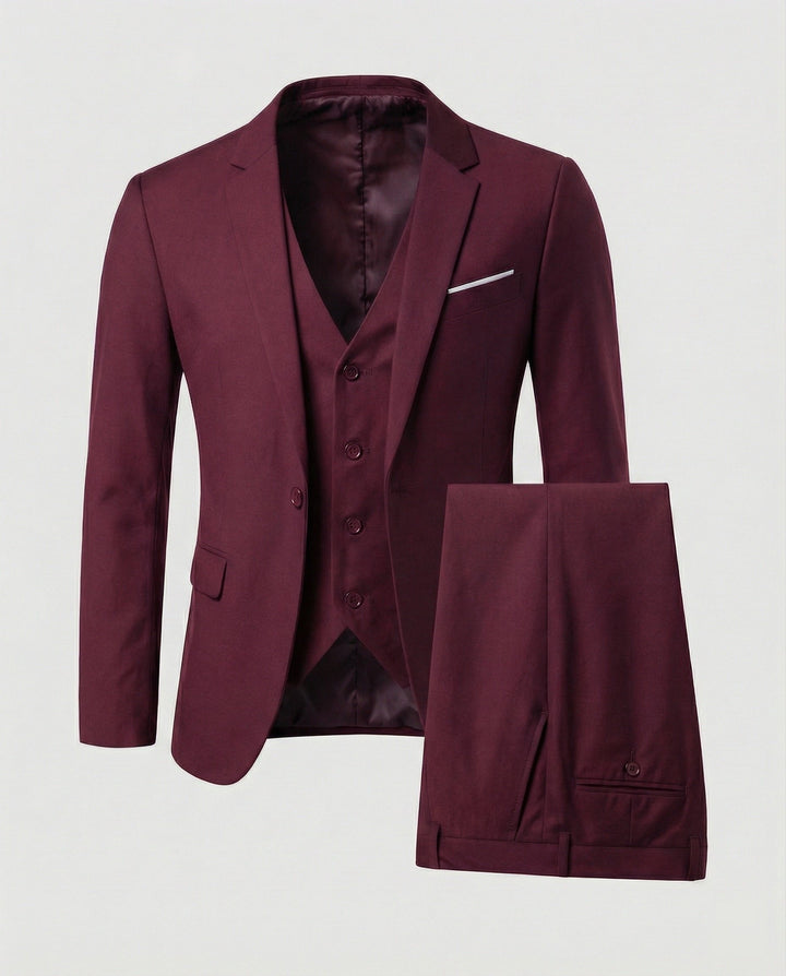 Close-up of mens formal business suit waistcoat and button closure