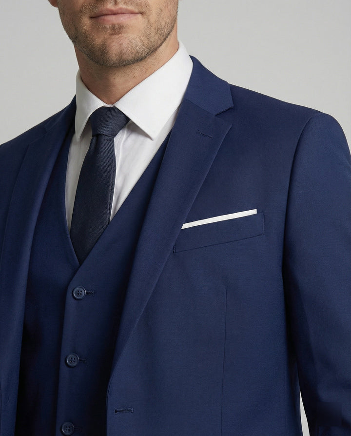 Back view of mens classic tailored business and wedding suit