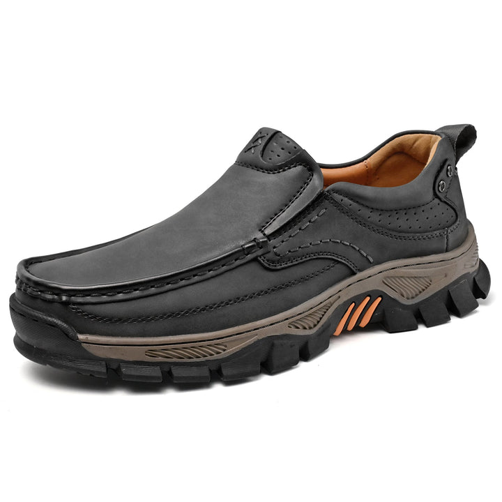 Men's orthopedic transition boots showing side profile and supportive ankle collar