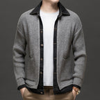 Jensen | Men’s Knitted Collared Cardigan