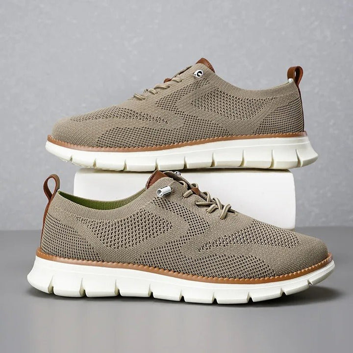 Breathable mens sneakers with slip-resistant outsole for daily wear and pain relief