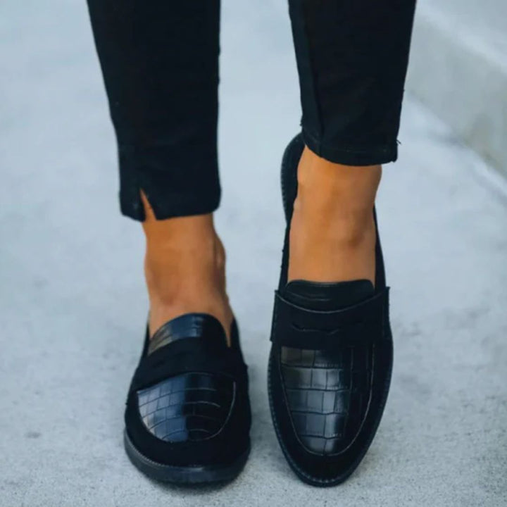 Chic comfortable women's slip-on loafers in stylish casual footwear design