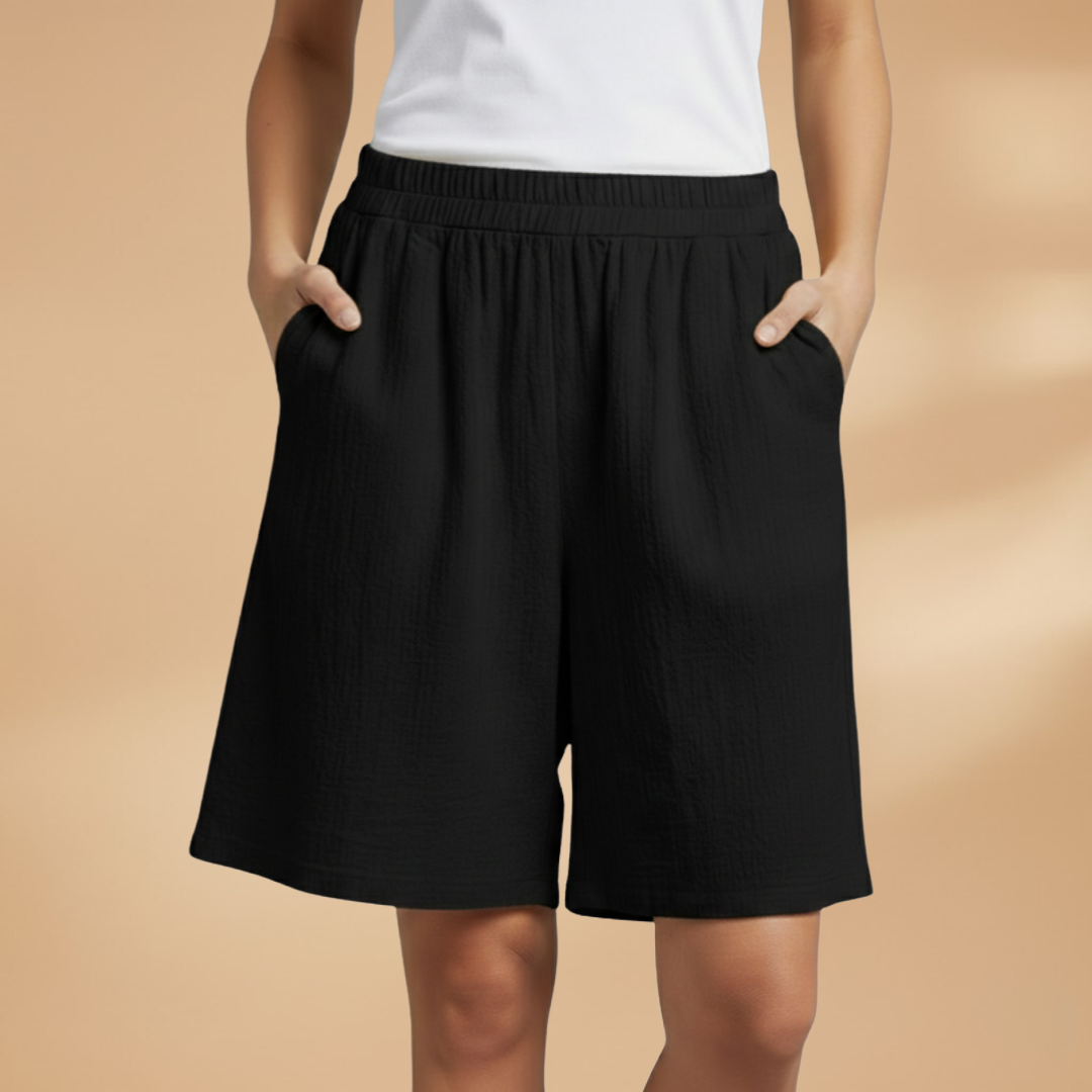 Stylish summer shorts featuring a wide leg design