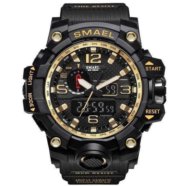 Tactical digital analog watch packaging box and accessories layout