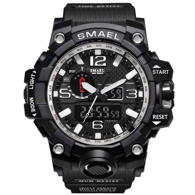 Waterproof sports watch being tested under water stream