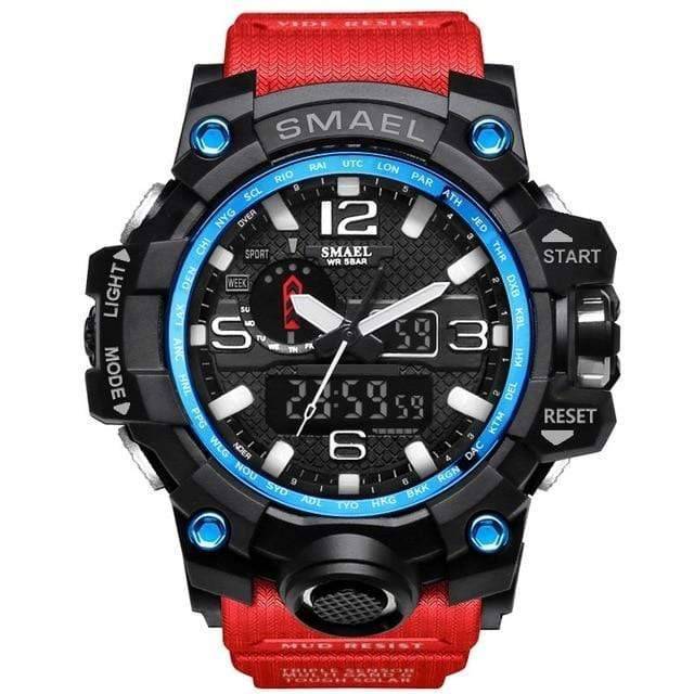 Outdoor sports watch glowing with backlight in low light conditions