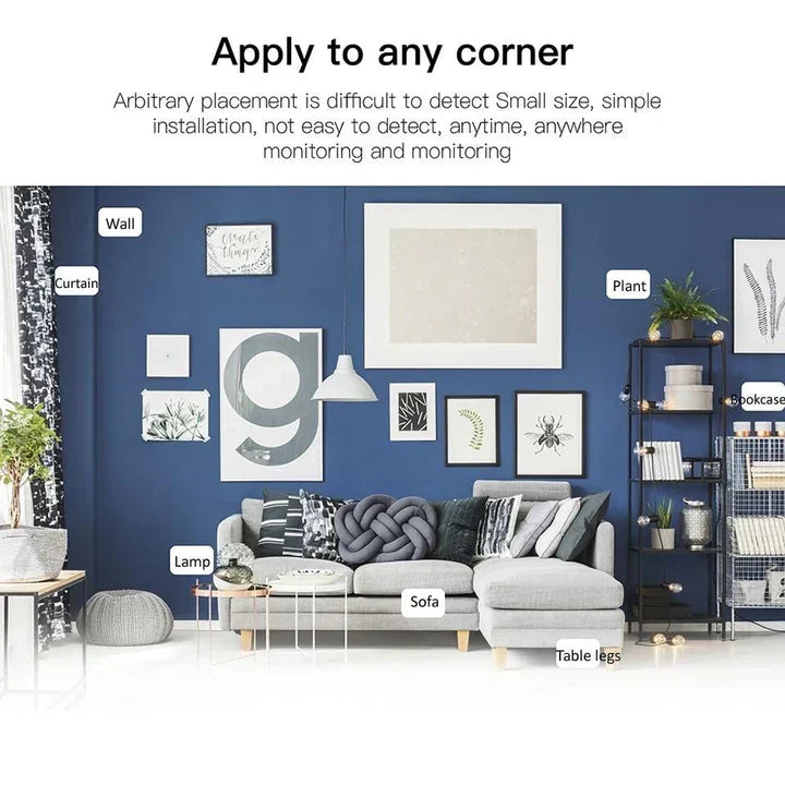 Small wireless camera for home security placed on a flat surface