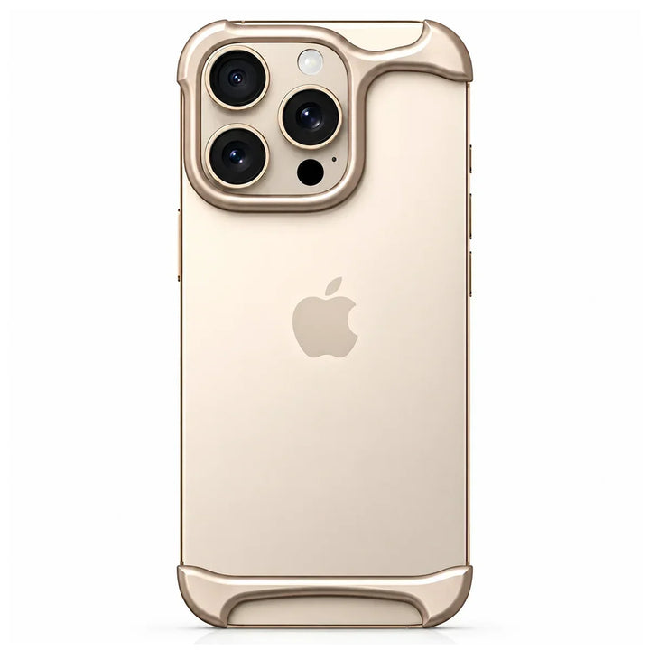Gold shockproof aluminum case emphasizing luxury metallic aesthetic