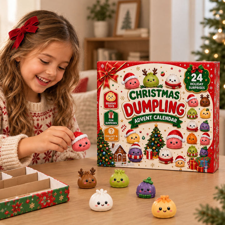 Christmas dumpling advent calendar 24-day countdown squishy toys for kids
