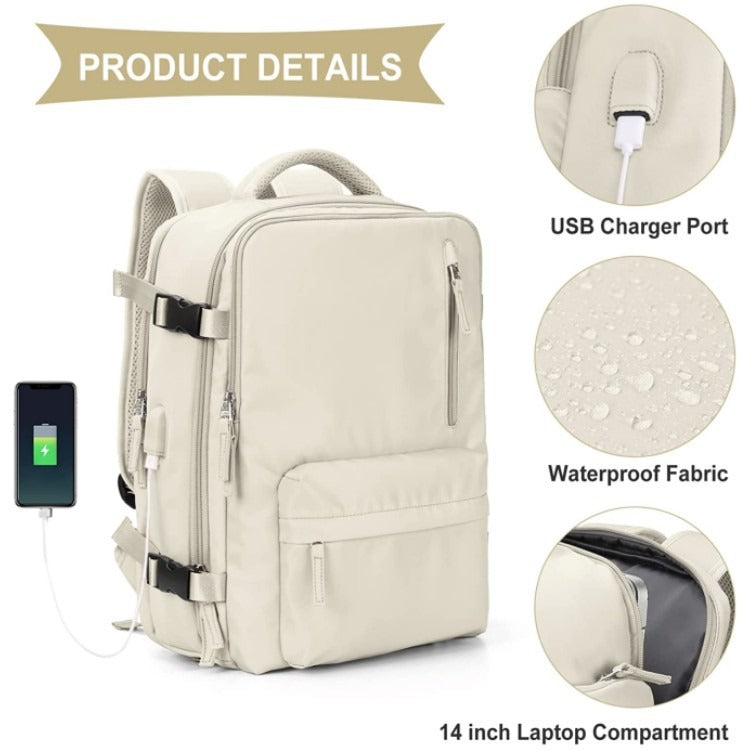 Waterproof backpack laptop compartment zipper detail and secure pullers