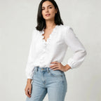 Women’s Ruffle Front Blouse