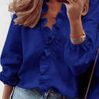 Women’s Ruffle Front Blouse