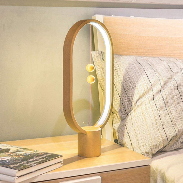 Ambient lighting piece acting as a stylish home decor accessory on a living room side table.
