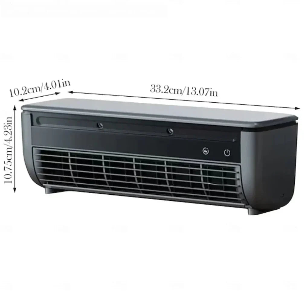 Modern compact wall air conditioner mounted in a small bedroom for efficient room cooling.
