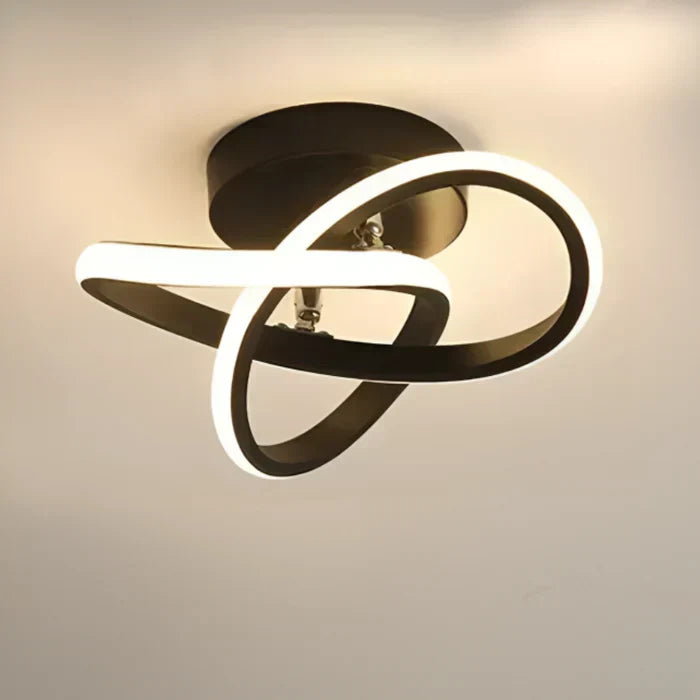 Modern LED ceiling lamp featuring a sleek double ring design for contemporary home decor