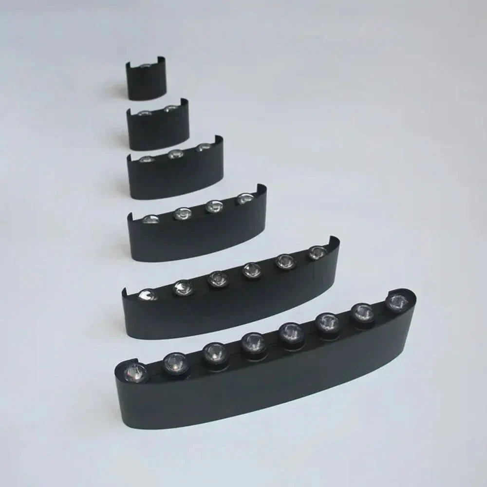 Complete modern LED wall light unit with mounting hardware for easy home installation