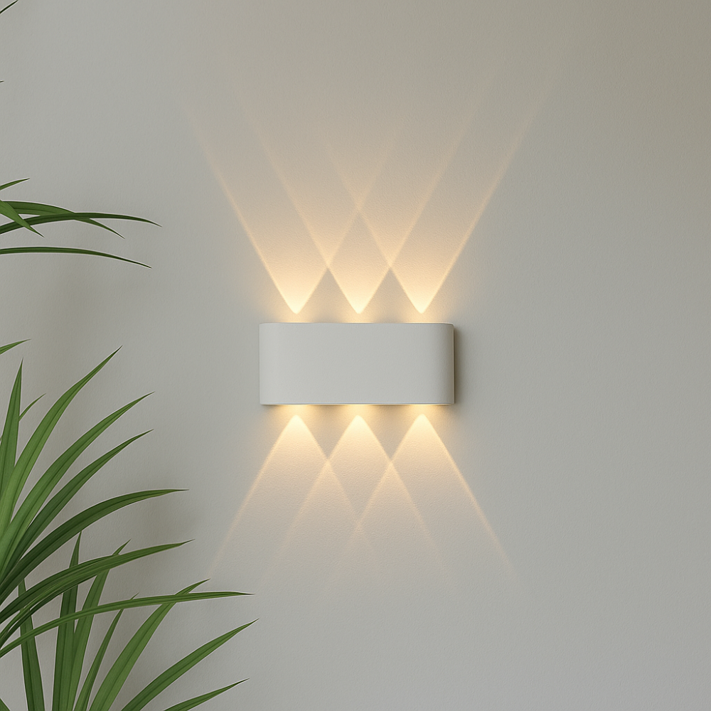 Close up of the sleek modern lamp housing highlighting premium durable metal construction