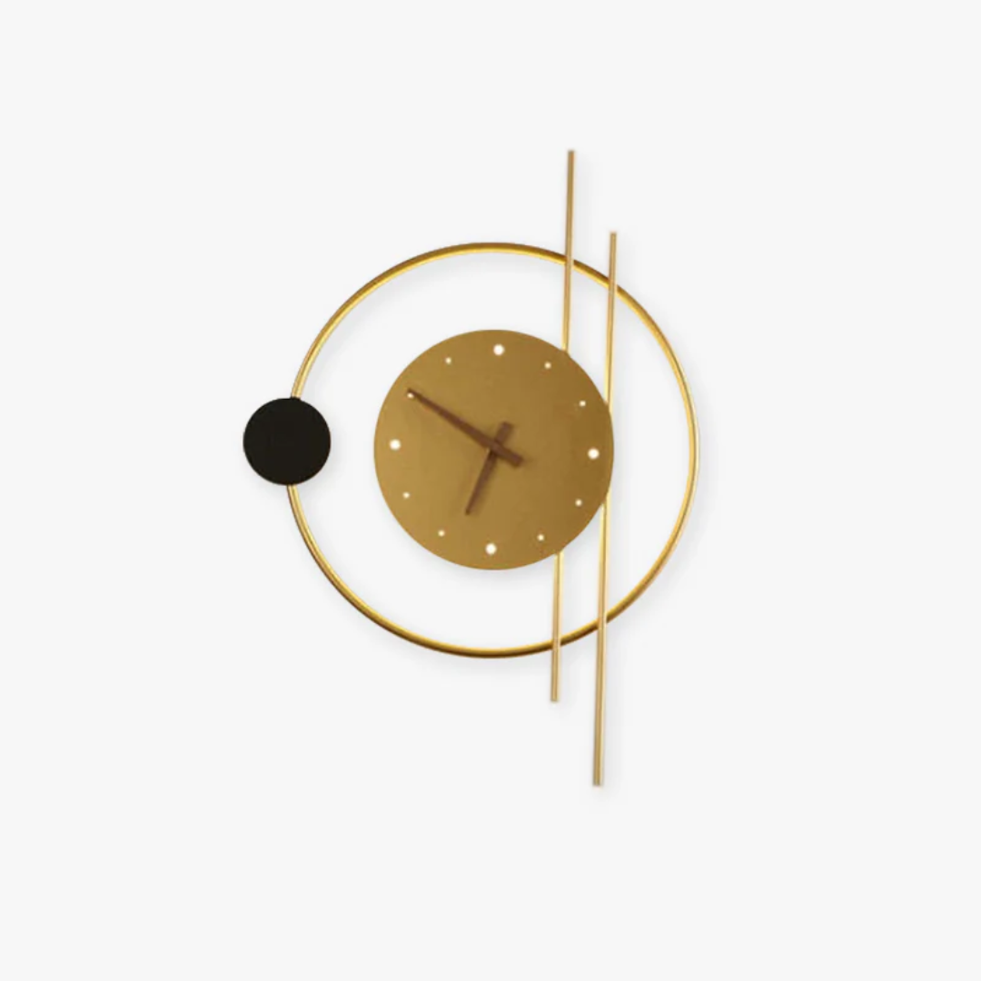 Modern LED wall clock lamp packaging and included accessories set