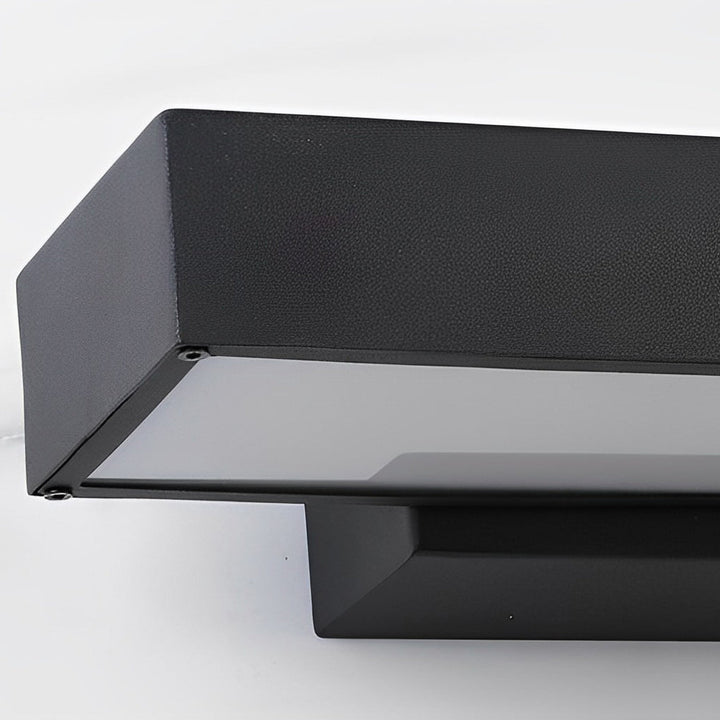Close-up of the motion sensor feature on the energy-efficient LED wall lamp